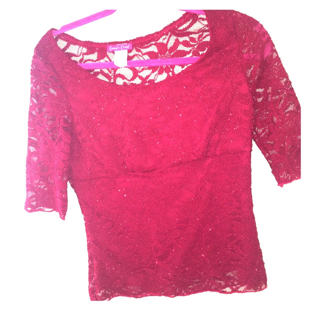 BURGUNDY BLOUSE SPARKLE